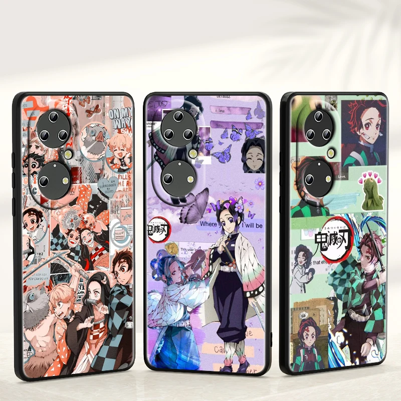 

Kimetsu No Yaiba Demon Slayer For Huawei P50 P40 P30 P20 Pro Plus 5G 2019 E P10 P9 Lite mini 2017 Soft Black Phone Coque Fundas