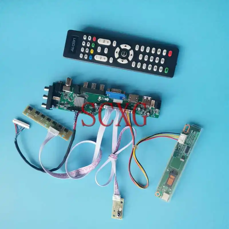 

DVB Digital LCD Controller Board Fit LP154W01-A1/A3K1/A5K2 15.4" USB VGA AV HDMI-Compatible 1-CCFL 1280*800 30 Pin LVDS DIY Kit