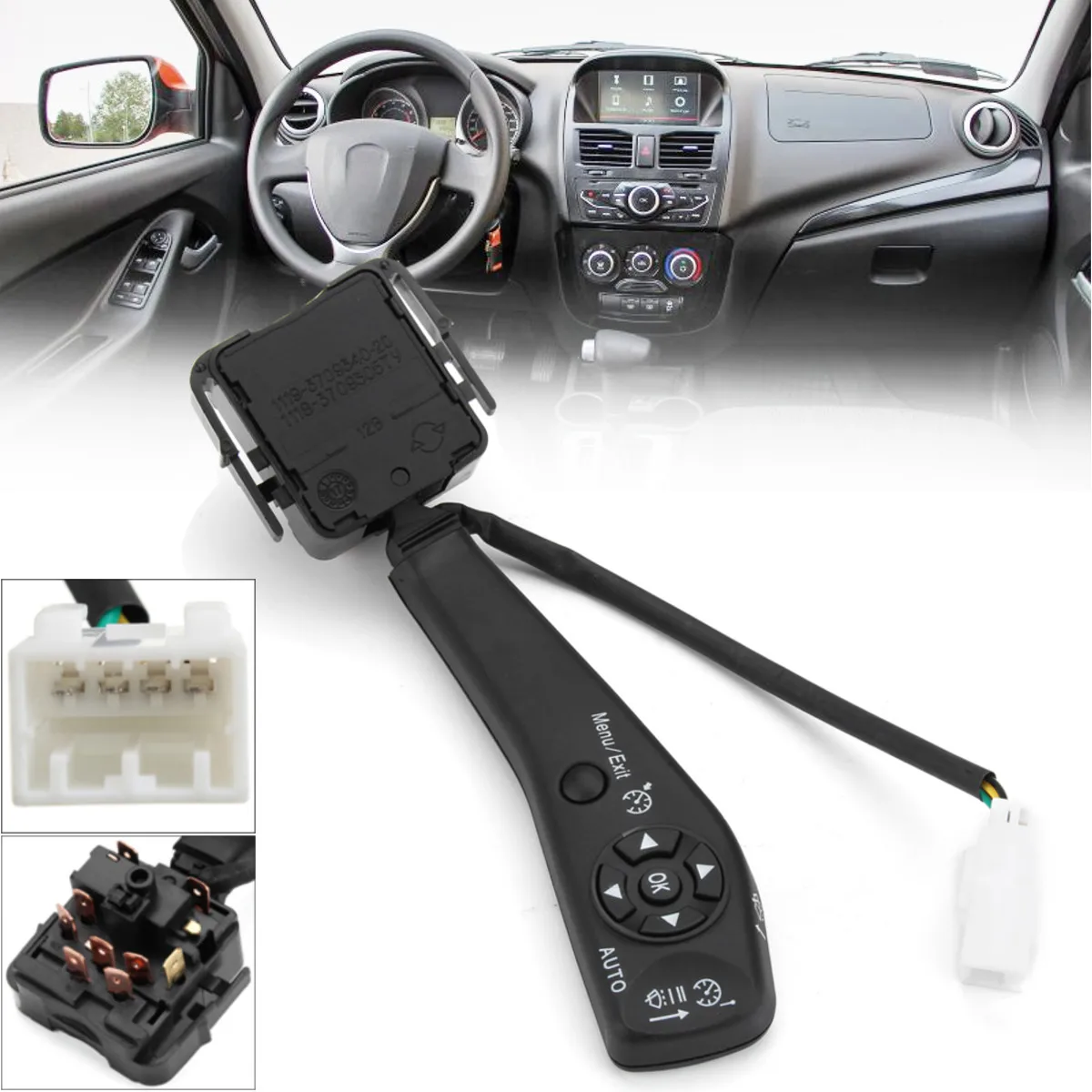 

1119-3709340-20 Car Windscreen Wiper Button Switch Stalk Arm Replacemrnt For Lada Kalina 1118-3709305Ty