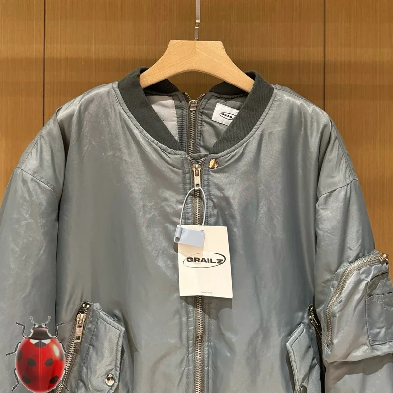 Утепленная хлопковая куртка-пилот с двойной молнией Grailz для мужчин и женщин
