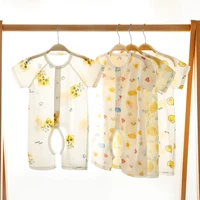 newborn baby summer short sleeved romper one piece romper thin section baby short crawling one piece clothes pack fart