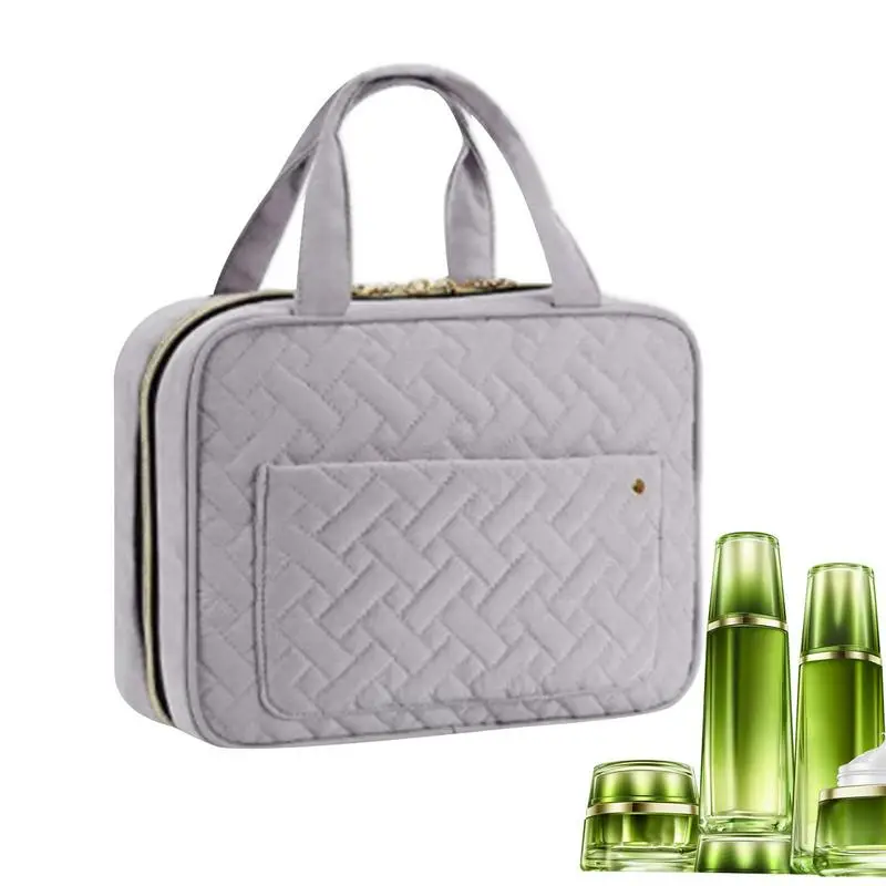 

Женская дорожная косметичка, портативная вместительная сумка-Органайзер для косметики, дорожная сумка на молнии для туалетных принадлежностей, уход за кожей