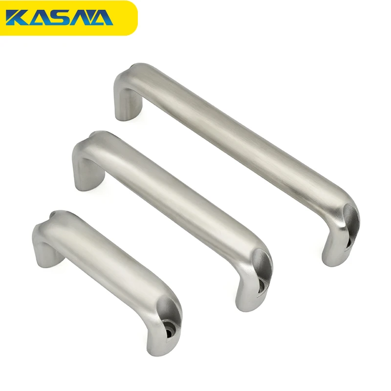 

Hardware 304 Stainless Steel Oval U-shaped Large Handle Industrial Exterior Handles