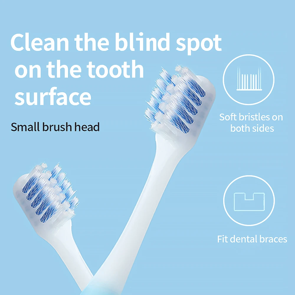 5 шт. Ортодонтические зубные щётки с V-образной щетиной