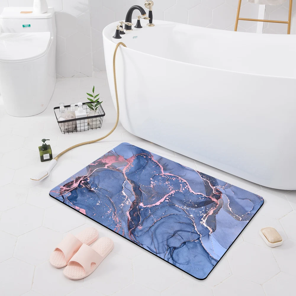 

Bathroom Shower Room Foot Mat Home Toilet Bath Entrance Doormat Kitchen Bedroom Door Carpet Bathtub Absorbent Non-Slip Floor Rug