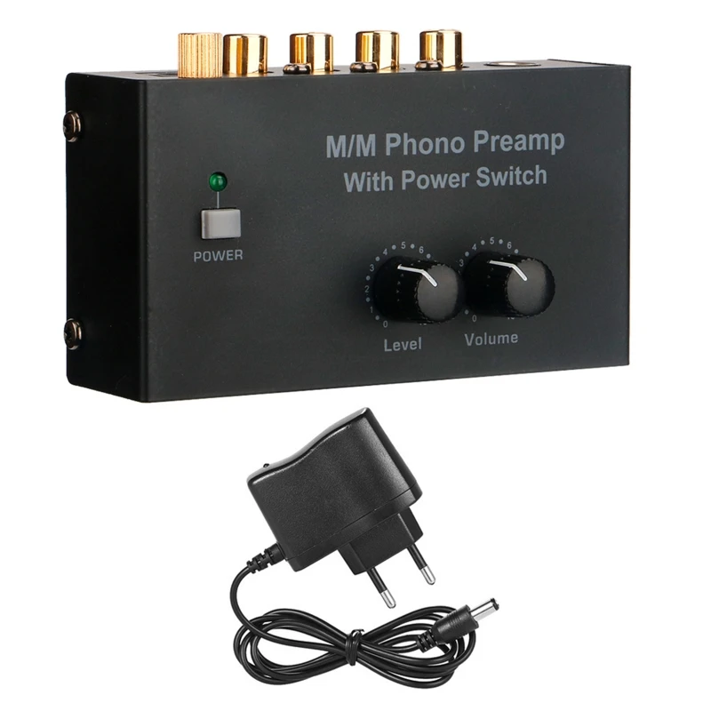 

Phono Turntable Preamp Mini Electronic Stereo Phonograph Preamplifier Adapter RCA Input Output Low Noise Portable B36A