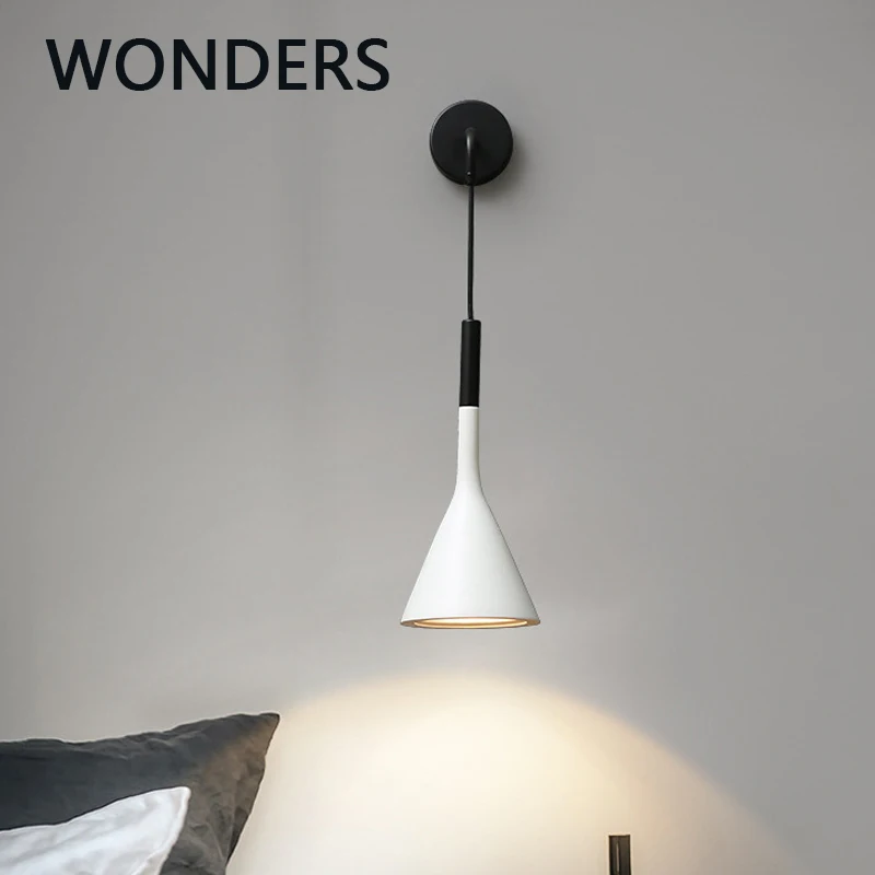 

LED Wall Lamp Nordic New Bedroom Iron Wall Lights Simple Livingroom Aisle Indoor Adjustable Lighting Creative Home Decor Sconces