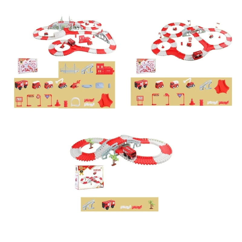 

Assembly Engineering Car Track DIY Race Track Truck Toy Vehicle Electric Truck Crashproof Child Favor Race Car Toy