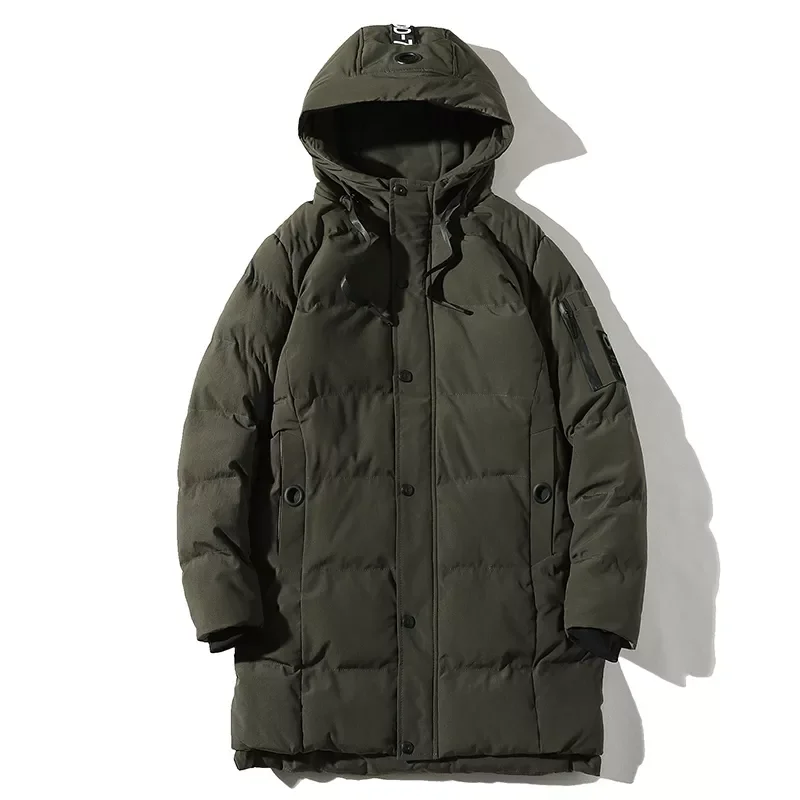 Coat Men Autumn Fashion Streetwear Casual Parka Men Thick Windproof Coat Men Winter New Warm Hooded Long Parkas
