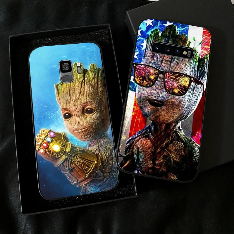 

Marvel Groot For Samsung Galaxy S10 S9 S8 Plus Lite S10E For Samsung S10 5G Phone Case TPU Back Soft Carcasa Liquid Silicon