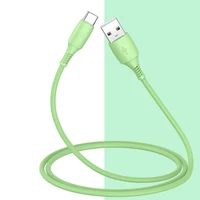 liquid silicon usb type c power cable 2a safe chargingsync cablehigh durability data cable for samsunghtchuawei1m2m3m