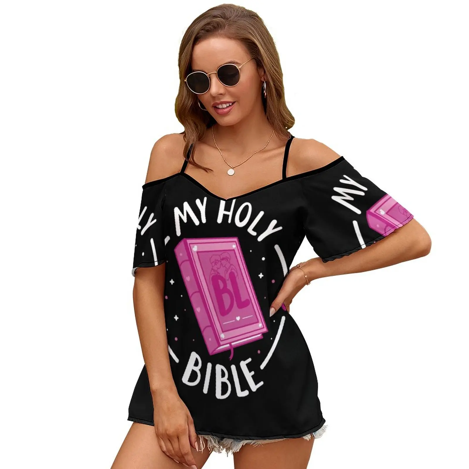 Моя Святая Библия Женщины Молния Сексуальные Винтажные Футболки Топы Полный
