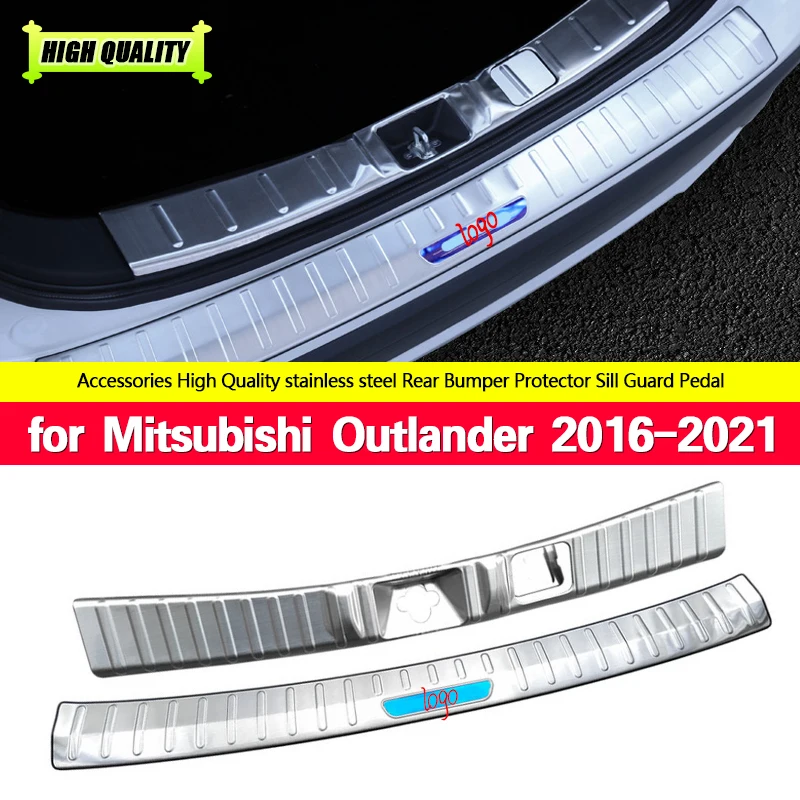 

Scuff Plate/Door Sill Rear Bumper Protector Sill Trunk Rear guard Tread Plate Pedals For 2016 - 2021 Mitsubishi Outlander