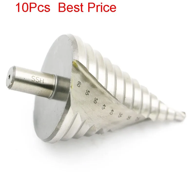 

Спиральное ступенчатое сверло, 6-60 мм, 10 шт./лот