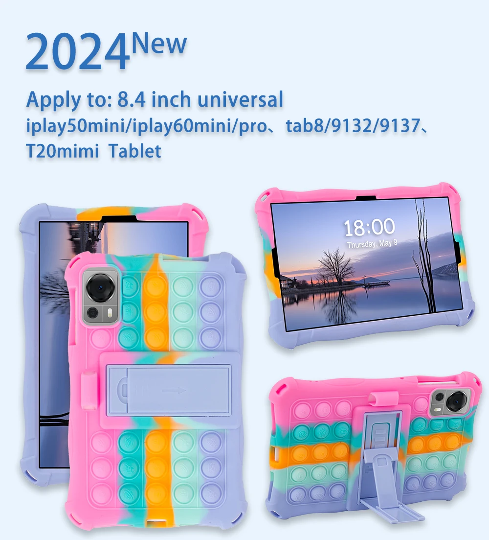 Фото Многоугольная регулируемая подставка для Alldocube iPlay 50 60 70 Mini Turbo/Pro 8,4 дюйма, чехол для планшета, мягкий силиконовый противоударный чехол №1
