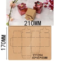 wooden mold mini box cutting mold packing box wooden mold yy1094 is compatible with most manual die cutting dies scrapbooking