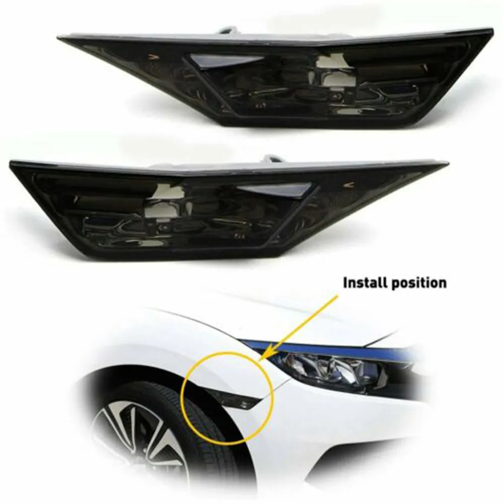 

2pcs Turn Signal Light IP68 Waterproof Lasting Turn Signal Width Light Modified Black LED Bulb For Honda Civic 2016-2021