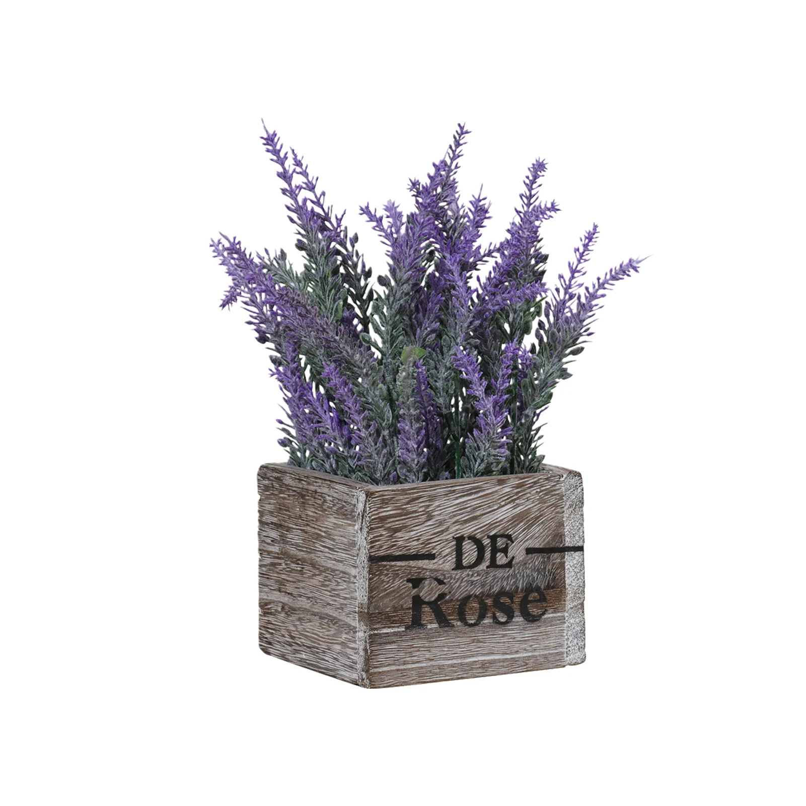 

Home Decor With Pot Office Accessory Desktop Plastic Craft Lifelike Solid Simulation Bonsai Living Room Display Lavender Flower