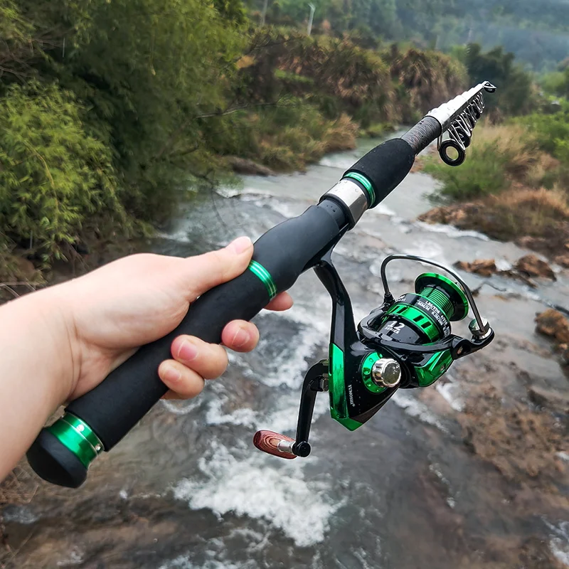 

PROXPE Telescopic Lure Rod Combo 1.5M 1.8M 2.1M 2.4M Carp Spinning Casting Reel Set Mini Travel Feeder Pole And Line Tackle