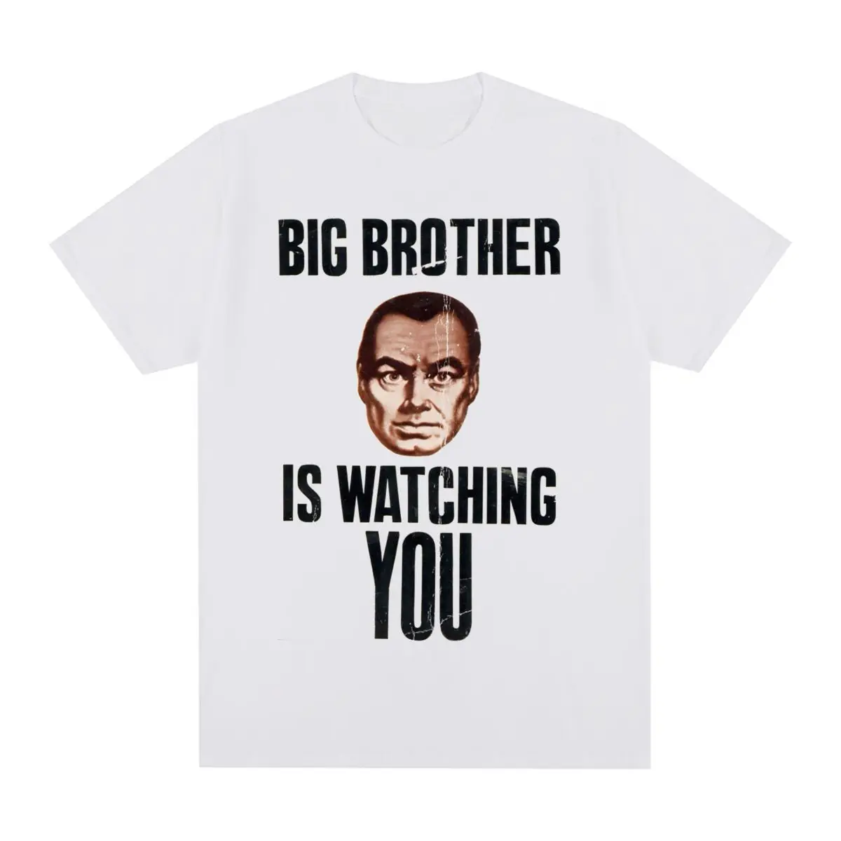 

George Orwell 1984 Big Brother Is Watching You Vintage T-shirt Cotton Men T shirt New Tee Tshirt Womens Tops