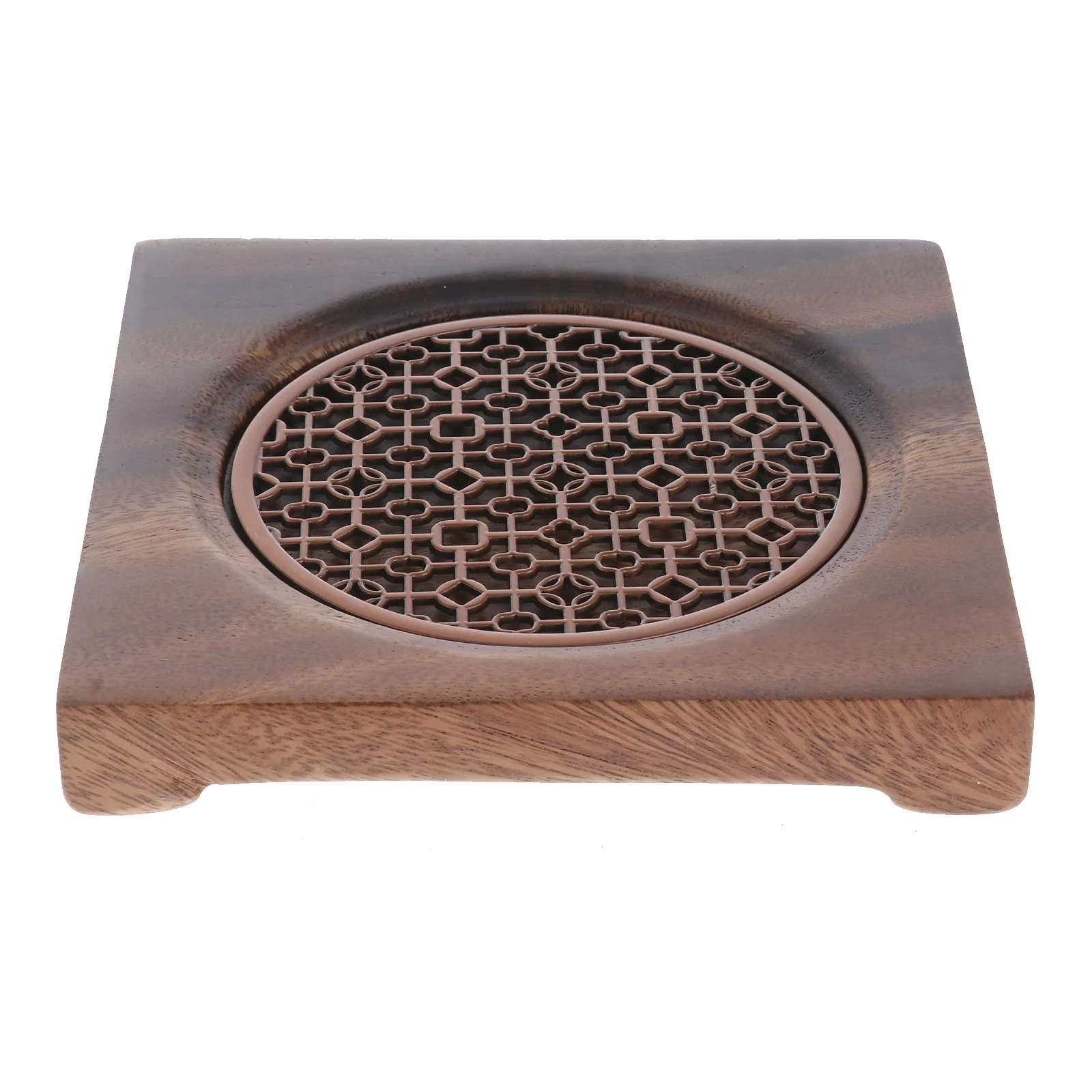 

Tea Coaster Cup Mat Set Coasters Tray Wood Wooden Placemat Drink Pad Serving Rattan Pot Plate Decorative Holder Home Trays