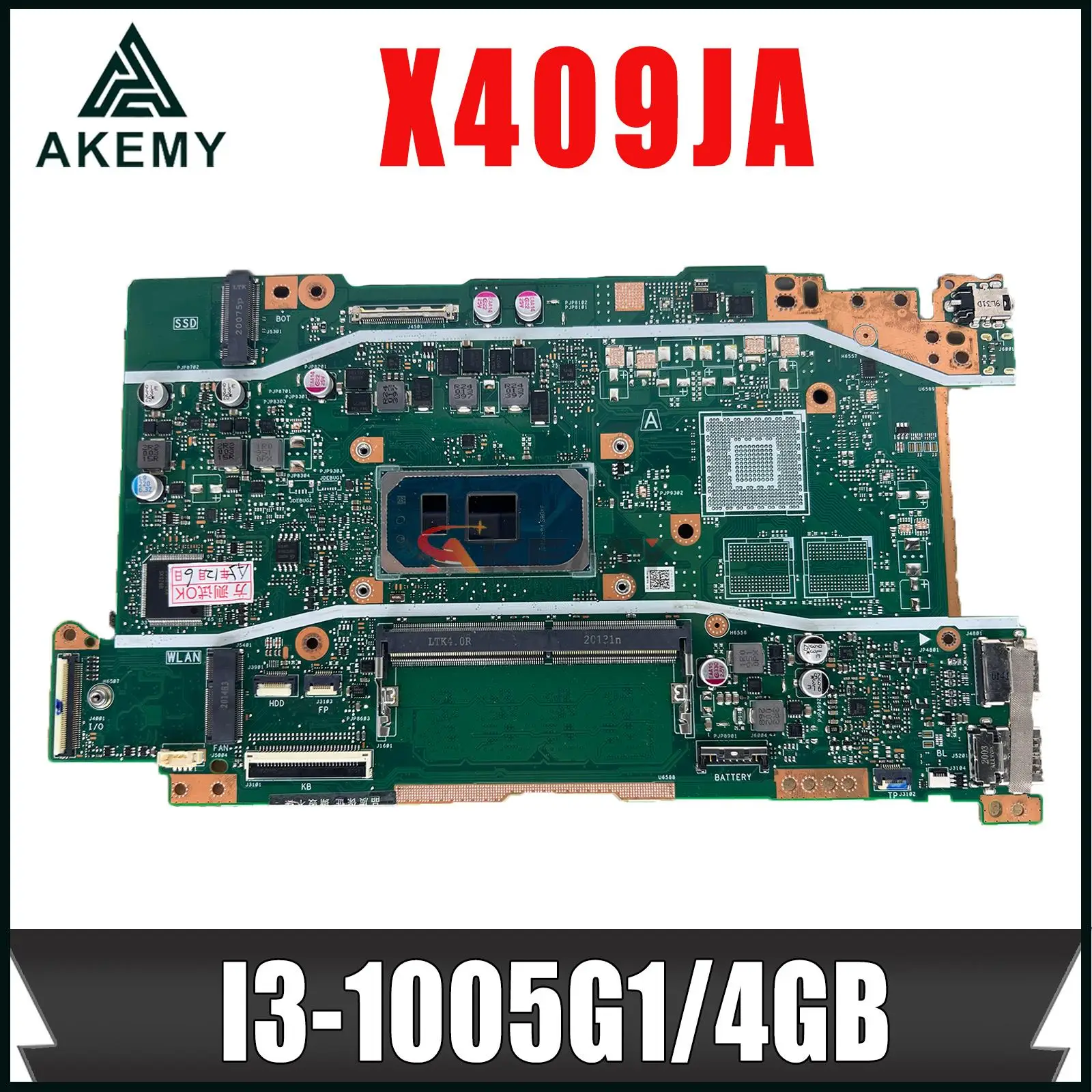 

X509JA Mainboard With I3-1005G1 I5-1035G1 4GB-RAM For ASUS VivoBook X509J X409JA X509JP X409JP X509JB Laptop Motherboard