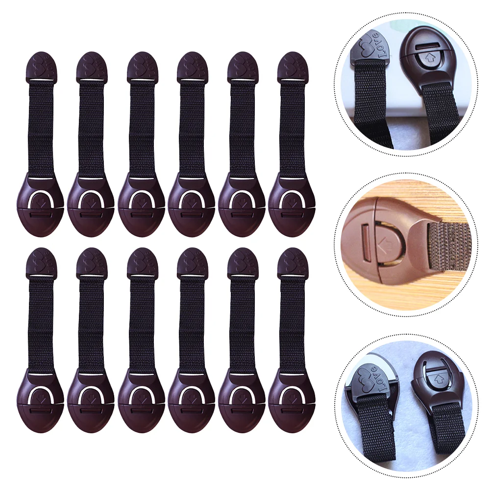 

12pcs Home Safety Locks Multifunctional Window Drawer Door Lock for Baby Safety