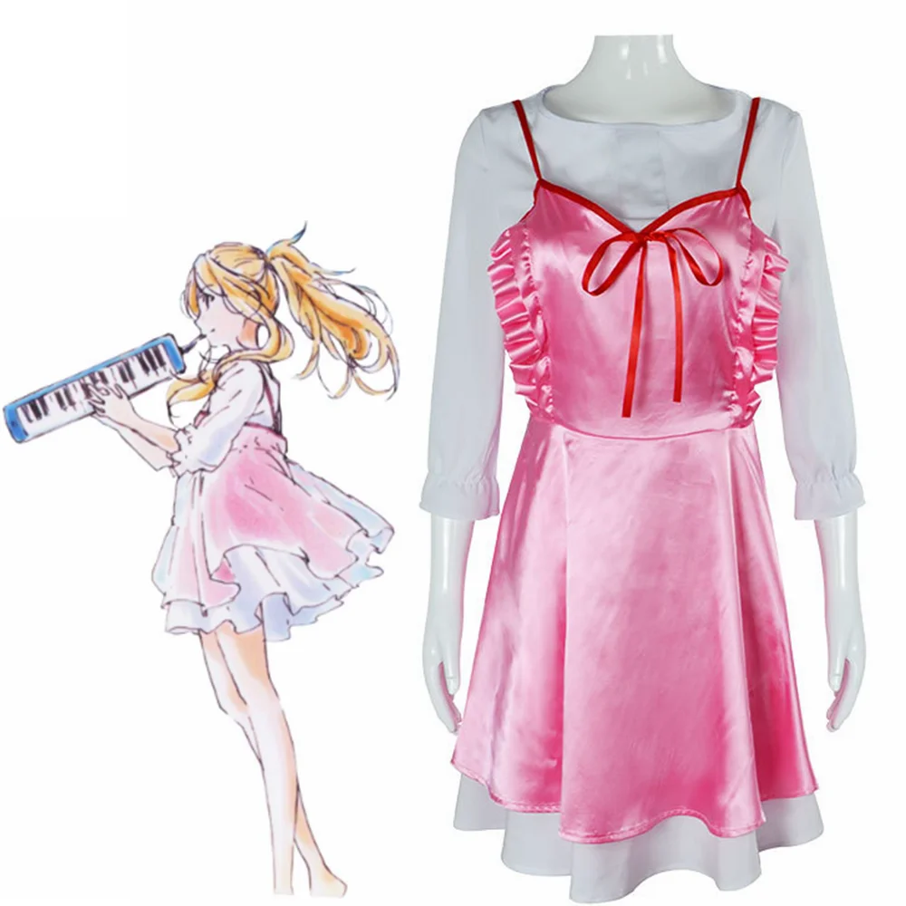 

Унисекс аниме Cos Your Lie в апреле Miyazono Kaori Косплей костюмы на Хэллоуин и Рождество вечерние Униформа Костюмы