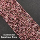 Граненые бусины из натурального камня турмалина высокого качества для изготовления ювелирных изделий своими руками Ожерелья Браслеты Серьги Аксессуары для ювелирных изделий