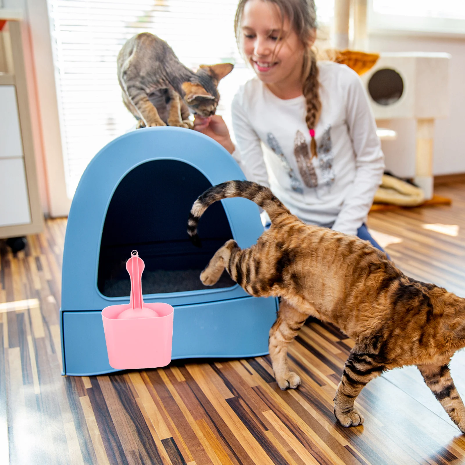 

Cat Litter Scoop Suit Cleaning Accessory Plastic Portable Pet Set Poop Tools