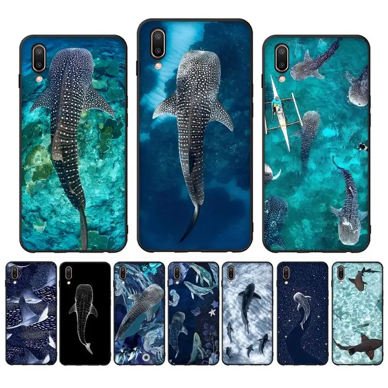 

Ocean Whale Shark Swimming Phone Case for Vivo Y91C Y11 17 19 17 67 81 Oppo A9 2020 Realme c3