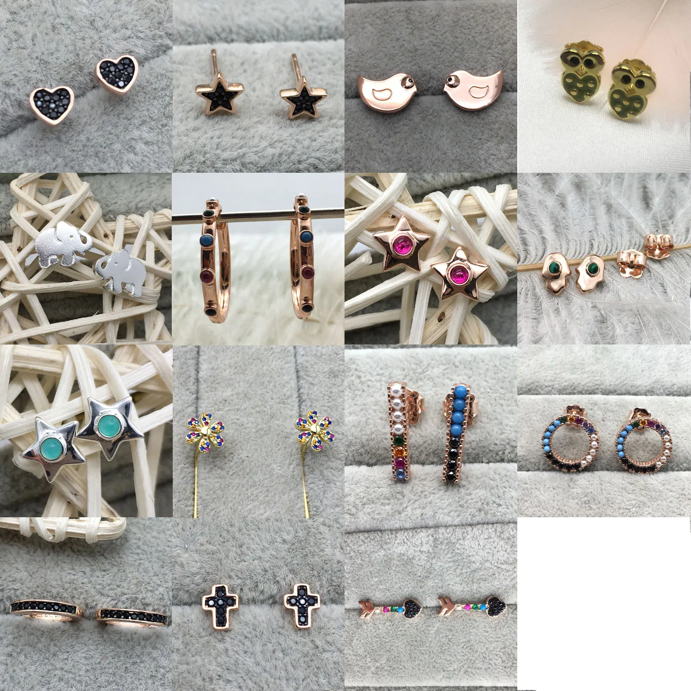 

High-quality 925 sterling silver jewelry TOUSES New product shiny net red earrings wedding anniversary women's jewelry gift