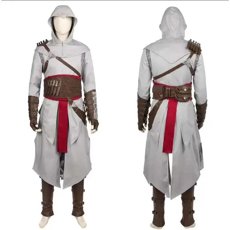Аниме игра Altair Ibn La-Ahad косплей костюм Атель комплект рубашка брюки пояс для мужчин