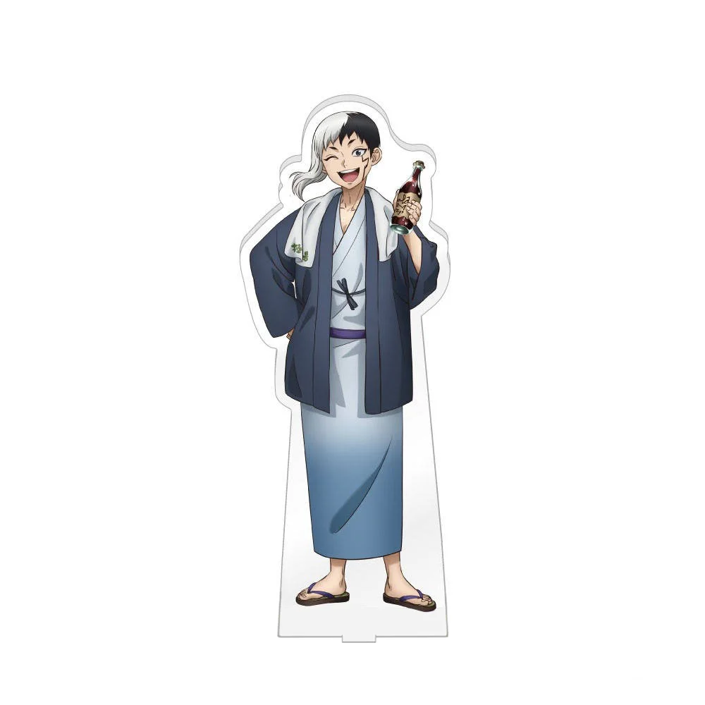 Фото Loen магазин аниме Dr. Stone Ukyo Saionji Gen Asagiri Tsukasa Shishio Onsen Ver акриловая подставка для рабочего стола искусственные подарки около 15 см №3