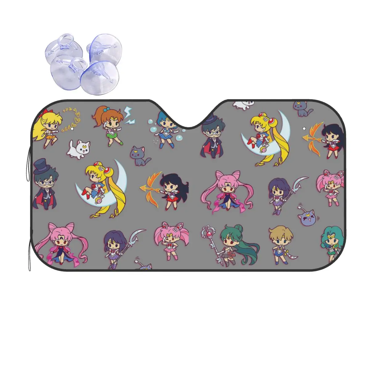 

Cartoon Girl Vintage Sunshade Windscreen 76x140cm Anime Aluminium Foil Sunshade Visor Car-styling