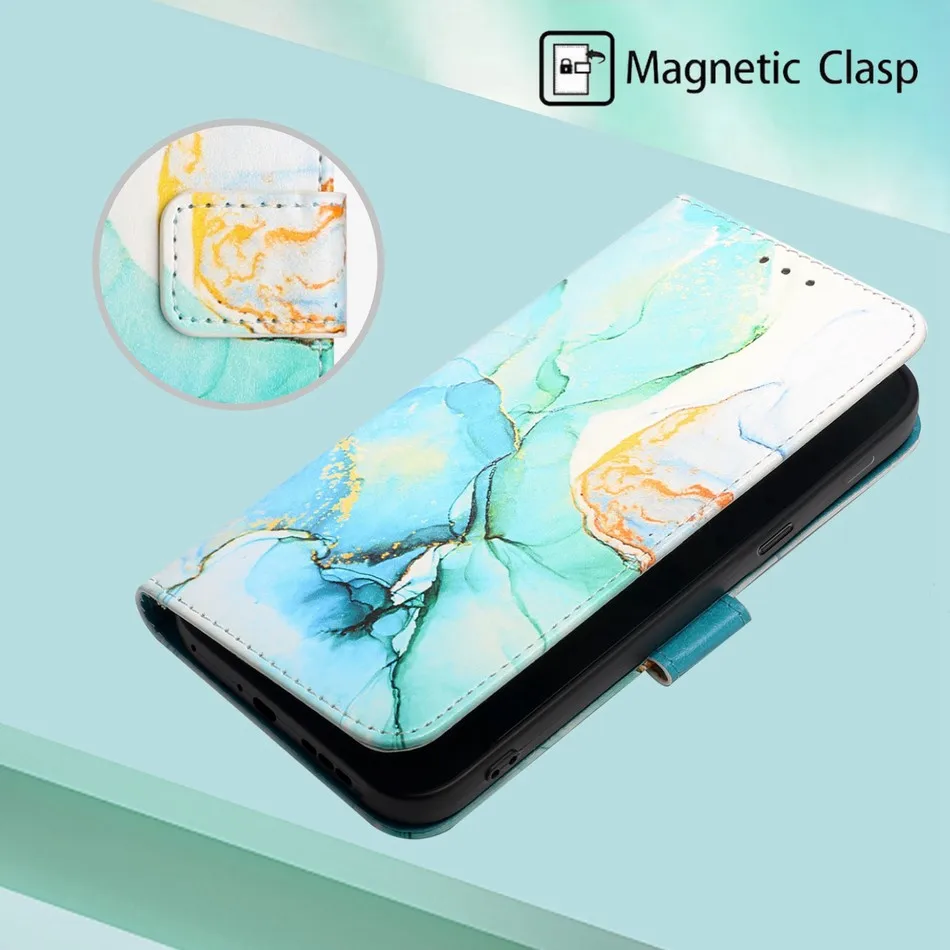 Роскошный флип-чехол для Fundas OPPO A38 A18 A58 A78 A17 A55S A57 K10 Pro A93 A54 A55 A94 5G Marble Color Wallet Protect Cover