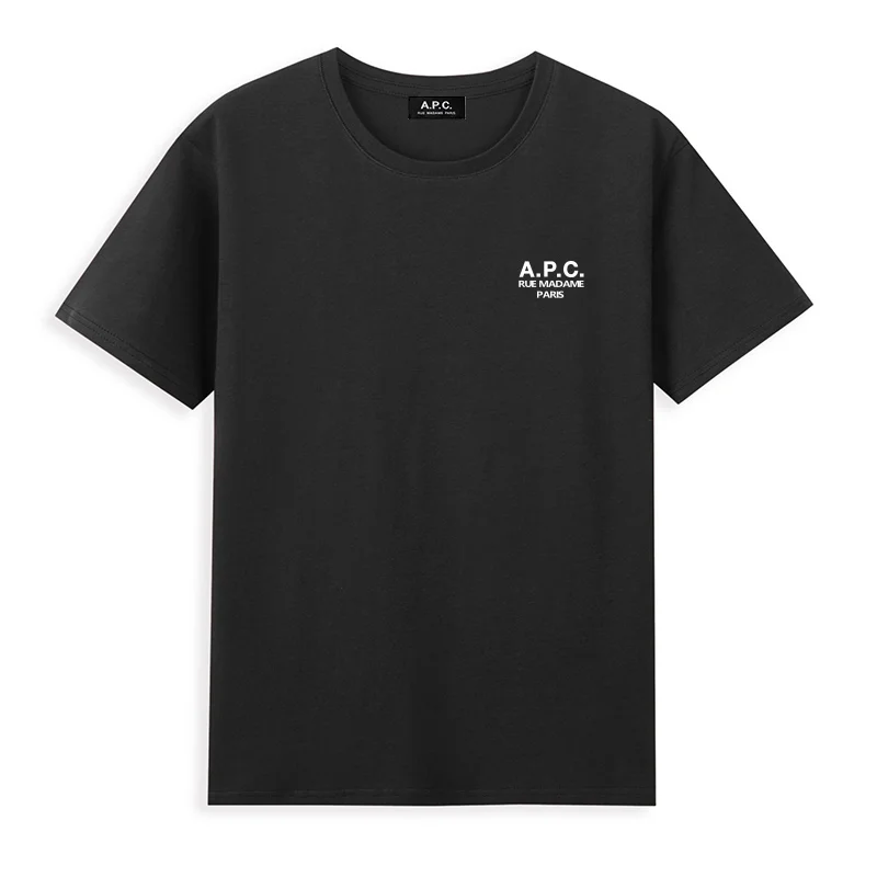 

Summer Men/Women First class Cotton T-shirts APC Letter Printed O-Neck Short Sleeve T Shirt clothes Korean Style Top Tees