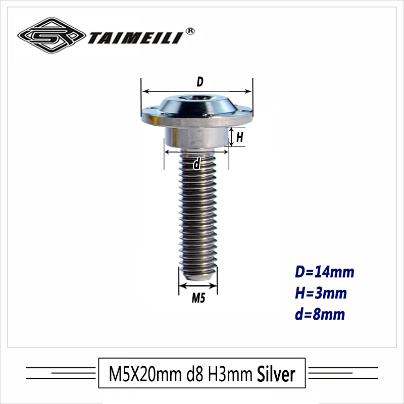 

TAIMEILI Винт ступенчатый титановый сплав M5x15/20 мм