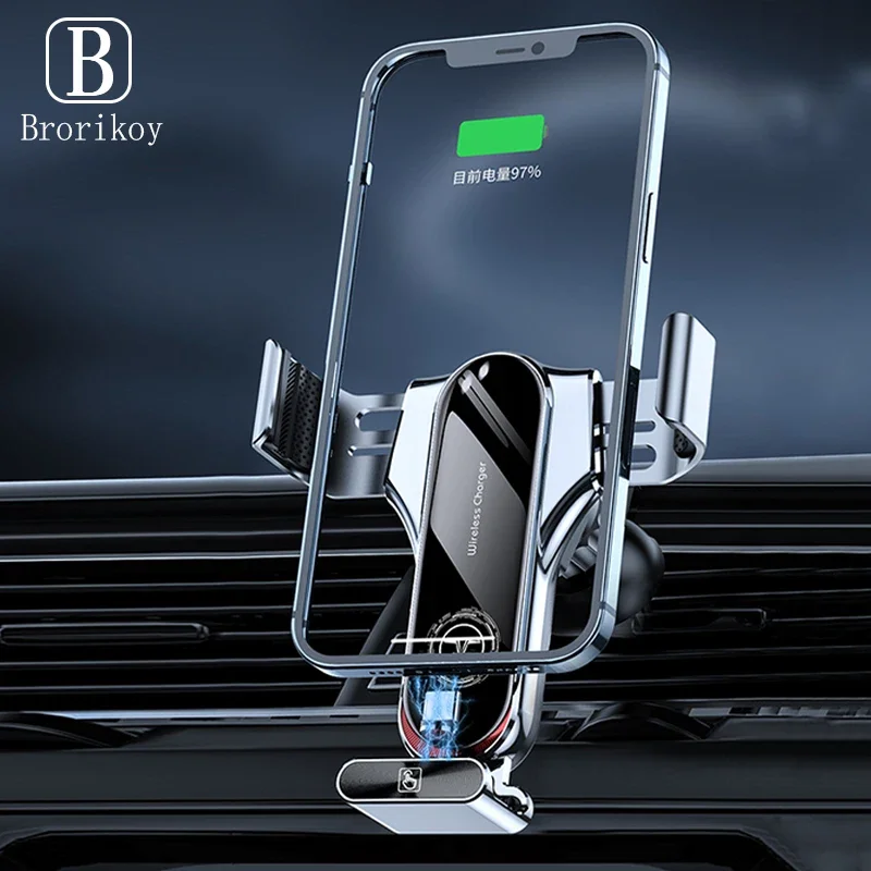 T11 15 Вт Беспроводная быстрая зарядка Автомобильный держатель для телефона