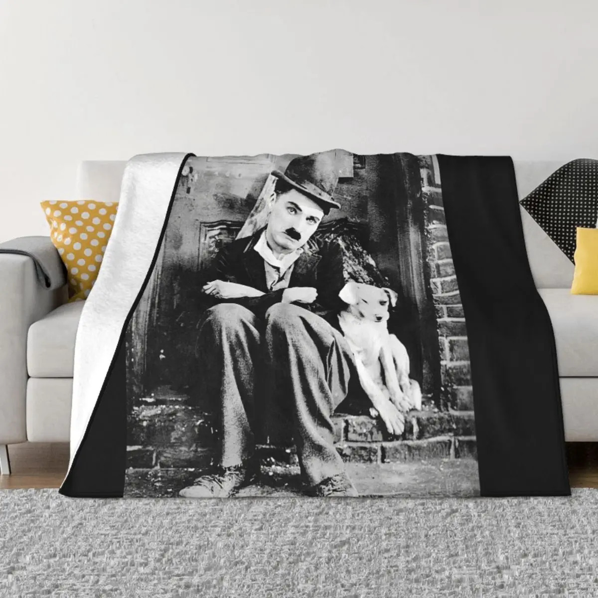 

2022 MDFLT New Spring Summer Autumn Flannel Blanket Chaplin - Dog Life - D17 Throw Blanket Bedding Throws