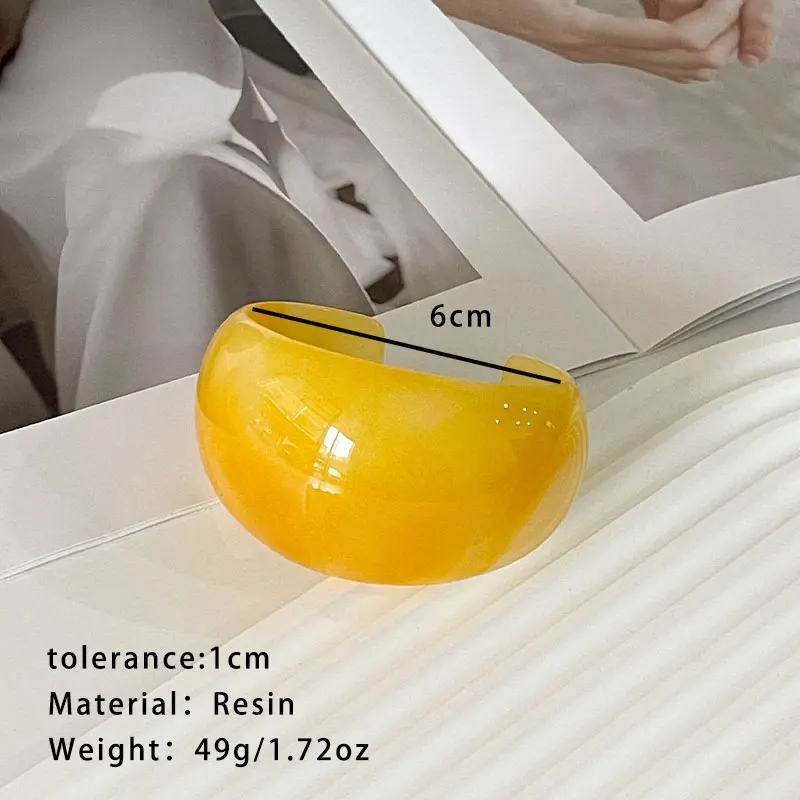 Широкий браслет из искусственного нефрита для женщин и девушек простой открытый