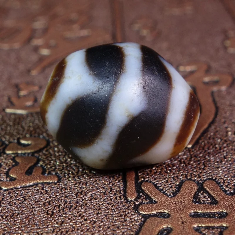 Древние тибетские бусины DZI Старый Агат тигровый зуб тотем амулет подвеска GZI #1686