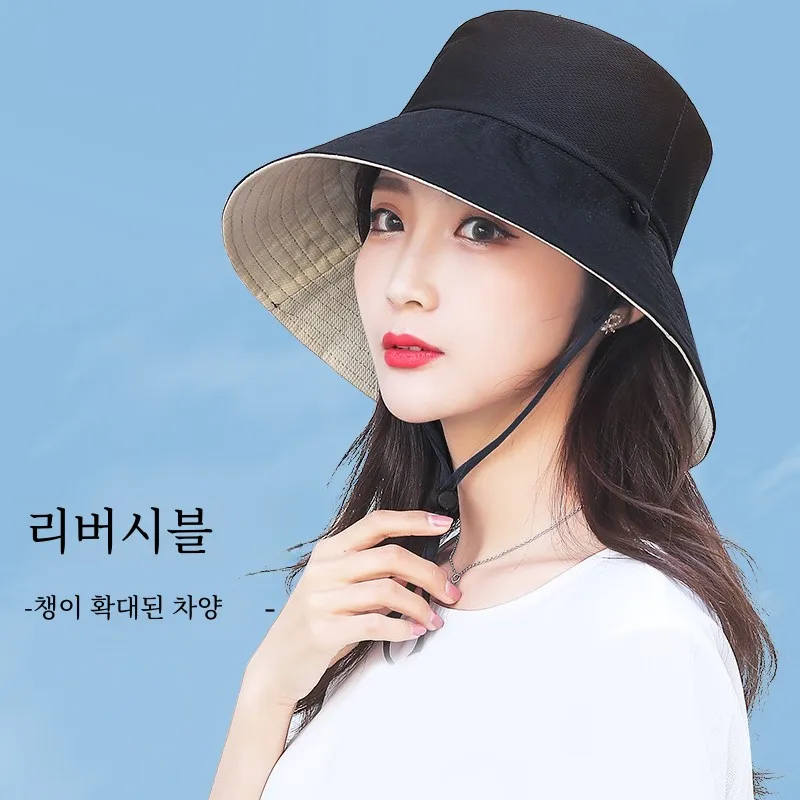 Шляпа женская пляжная двусторонняя шляпа для путешествий и рыбалки дышащая с