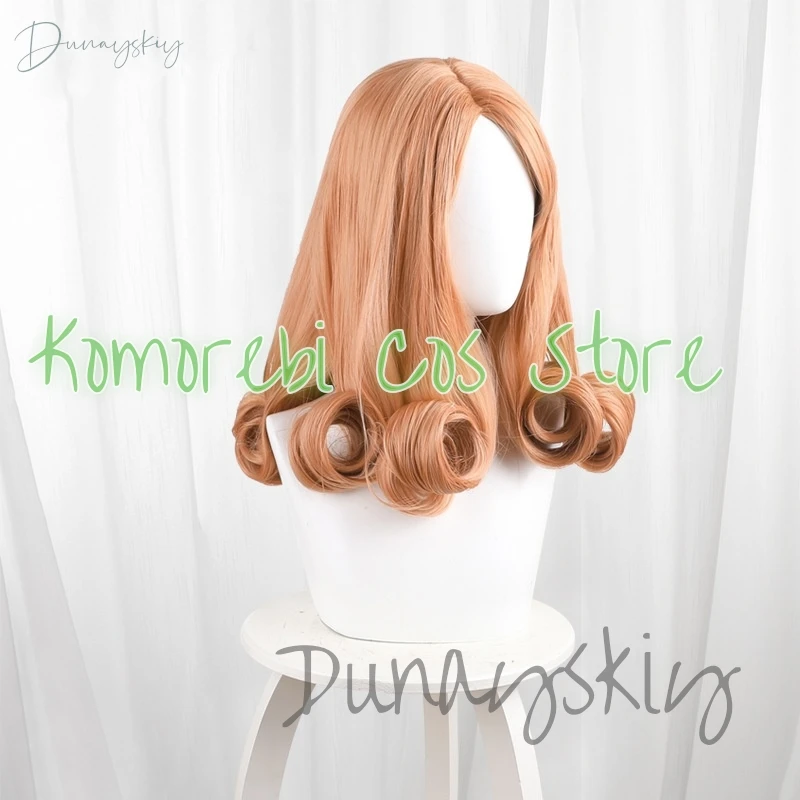 Парик для косплея удзумаки из аниме ужас Длинные оранжевые вьющиеся волосы