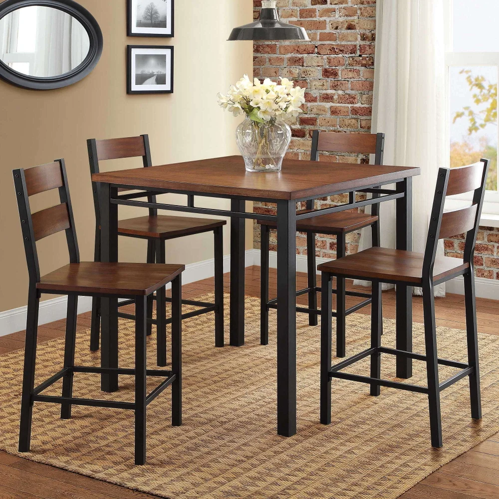 

OIMG Austen 5-Piece Counter Height Dining Set, Vintage Oak