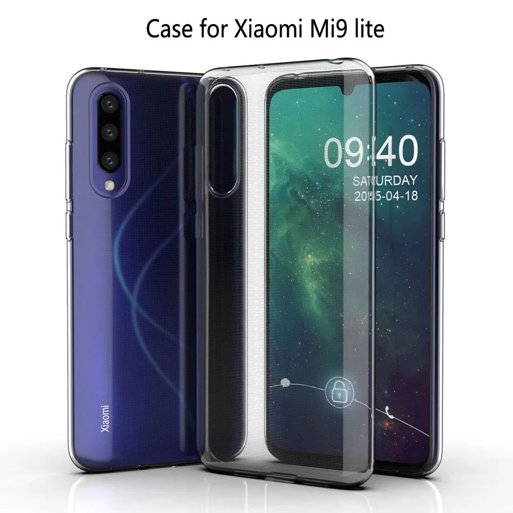 Прозрачный чехол для Xiaomi Mi9 lite прозрачный мягкий термополиуретановый