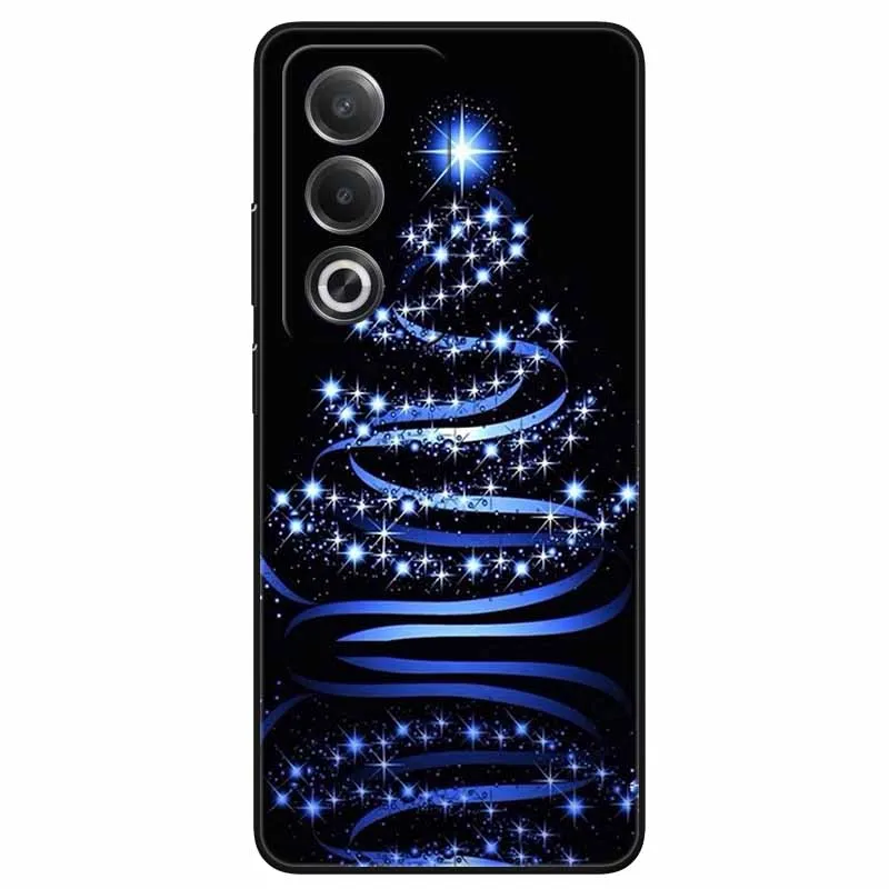 Рождественские чехлы для телефонов OPPO A80 5G чехол Снеговик силиконовый ТПУ мягкий