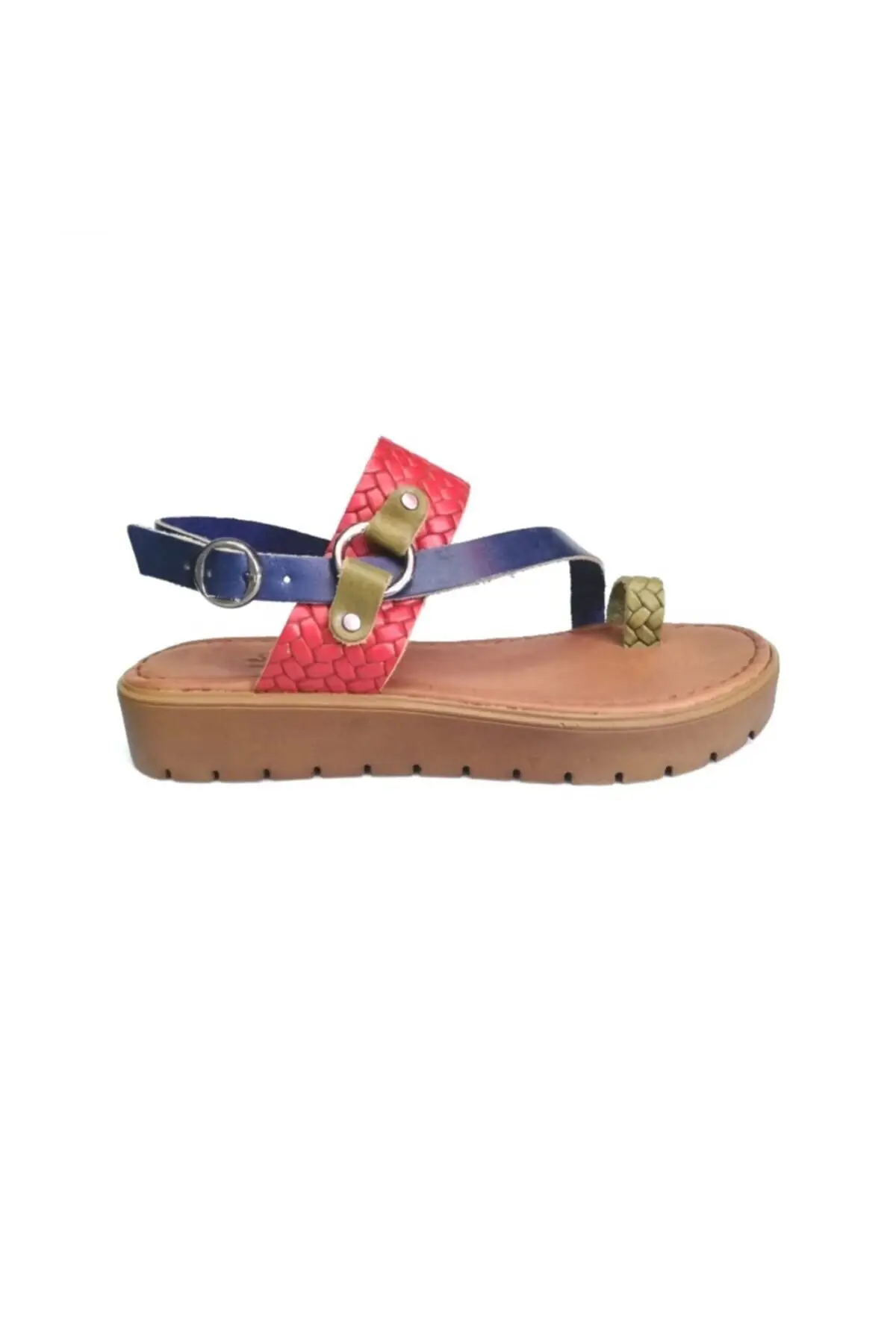 

Women Sandals Flip-Flops Leather Navy Blue 2022 New Summer Comfort Breathable Casual Quality Ladies Fashion Sandals
