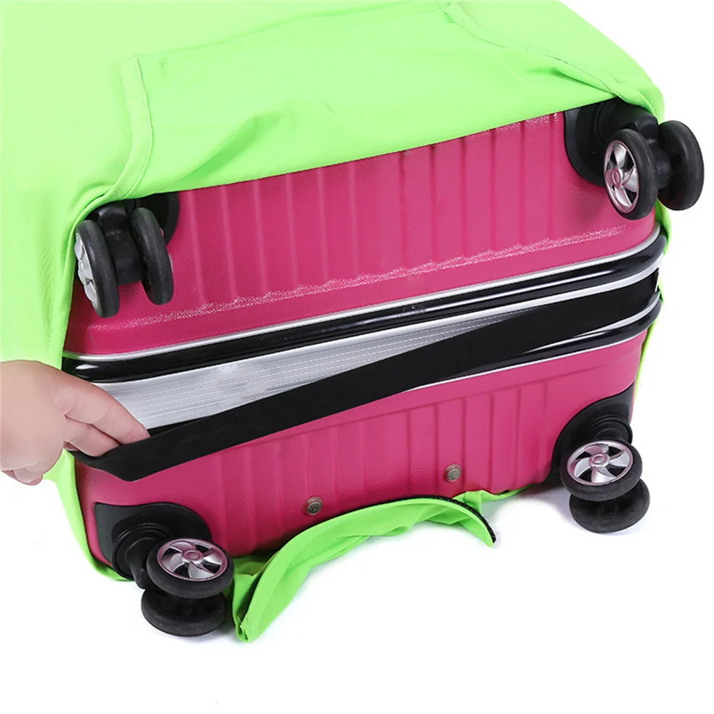 Solid color Travel suitcase dust cover Luggage Protective Cover For 18-28 inch Trolley case dust cover Travel Accessories images - 6