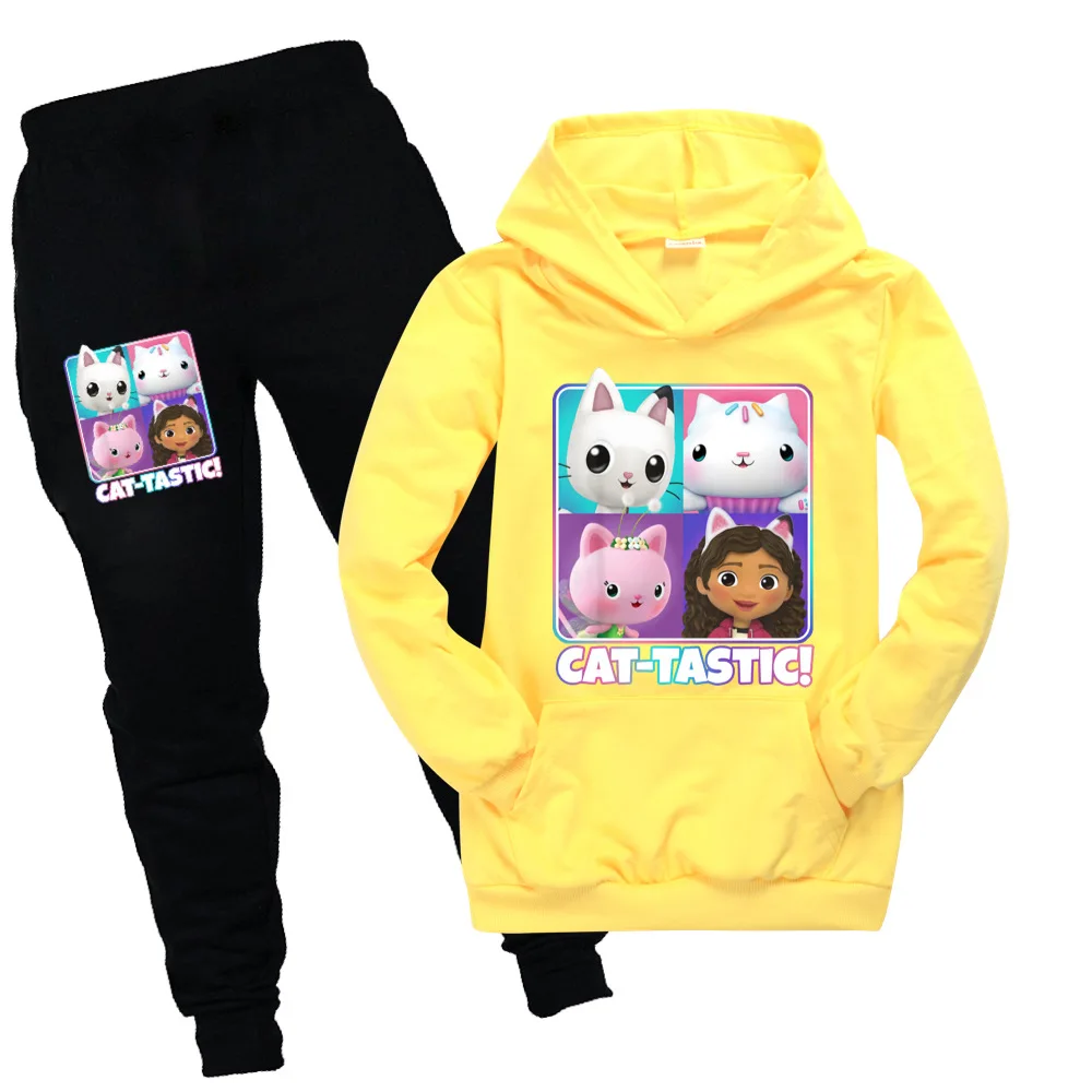Cute Gabbys Dollhouse Hoodie Boutique Kids Clothing Baby Boys Pullover Hoody Sweatshirt Top+Pants 2pcs Set Toddler Girls Outfits